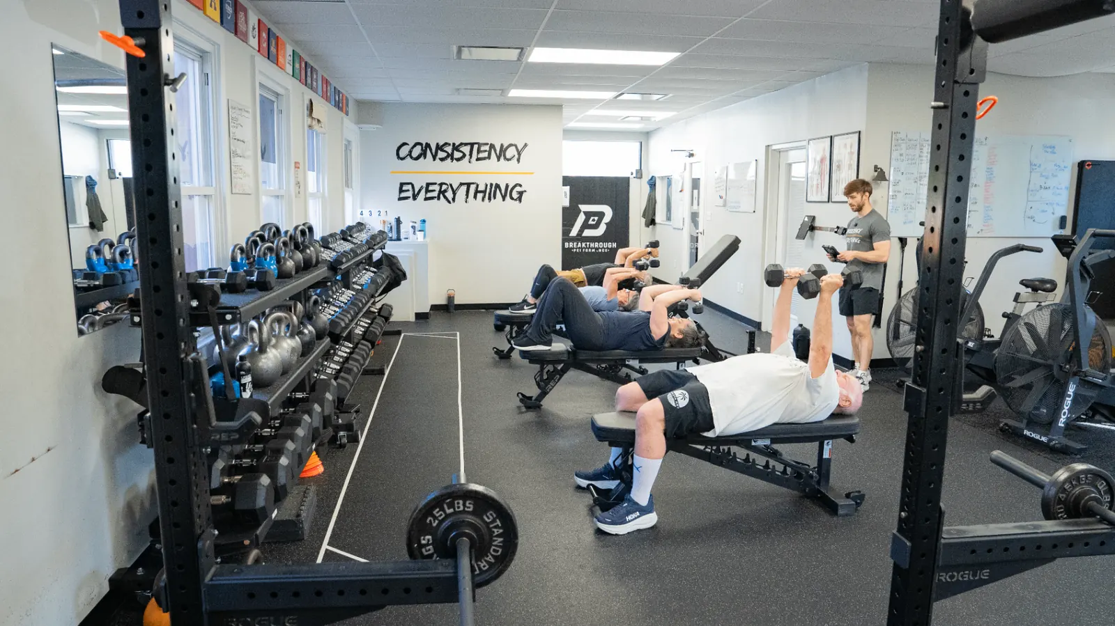 Coach-led training floor at Breakthrough